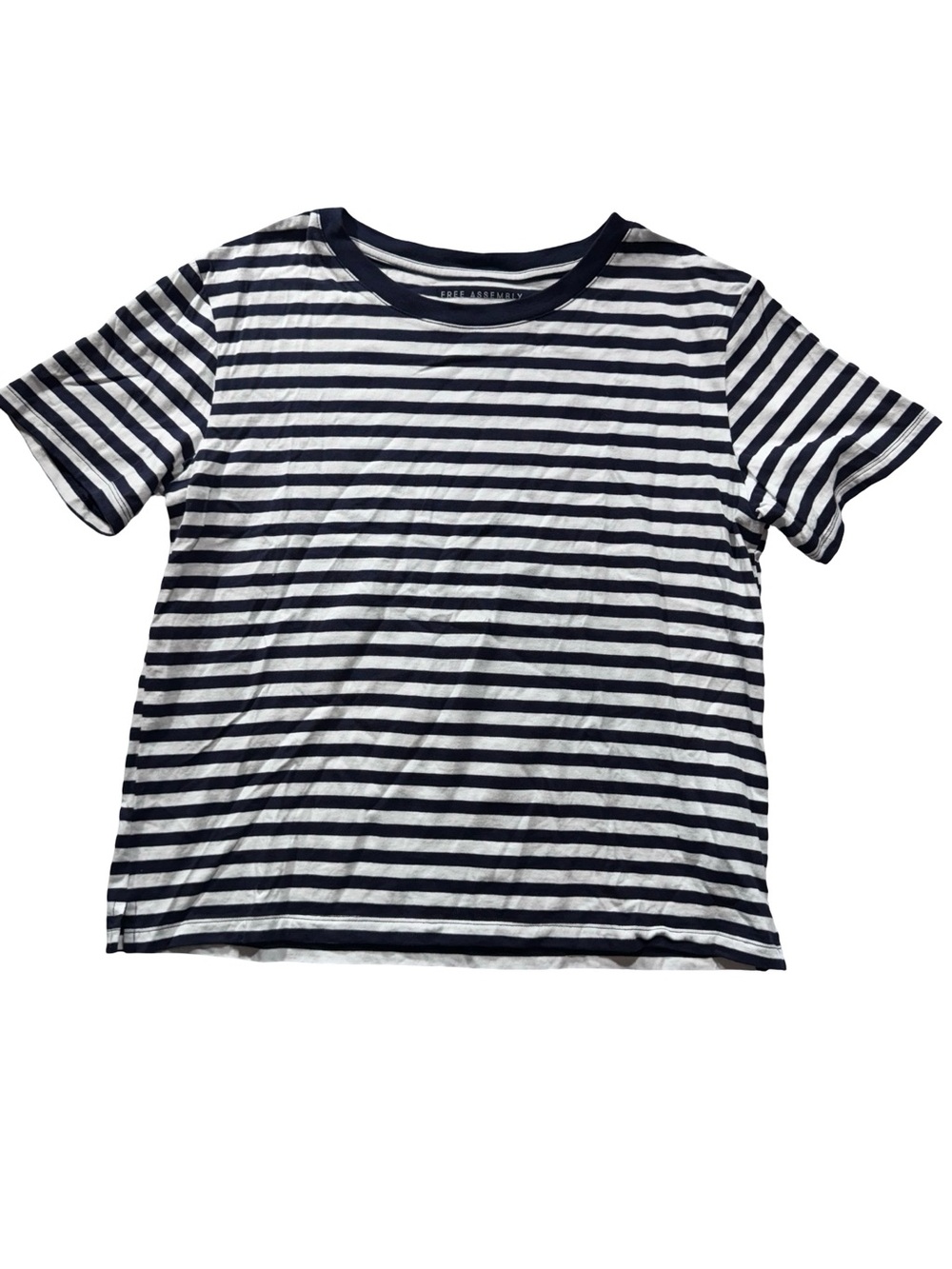 Kids Navy & White Striped Short Sleeve Tee